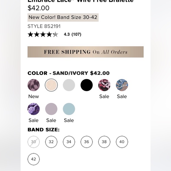 3 Piece - Wacoal lace-trimmed bralette & 2pair matching high-cut panties, “sand” - Picture 4 of 14